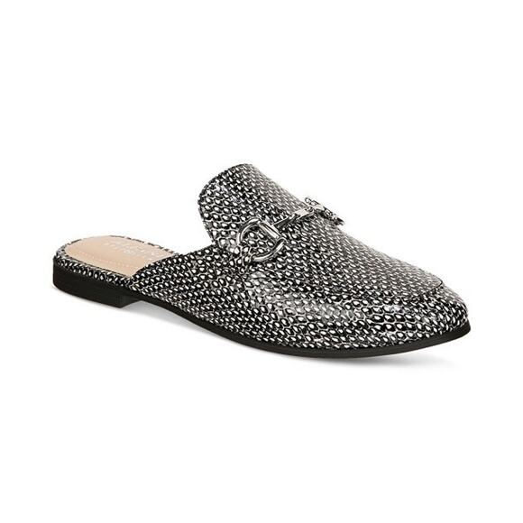 Alfani Women's Step N' Flex Garlend Mule Flats, Black/White Size 11M - Picture 1 of 2